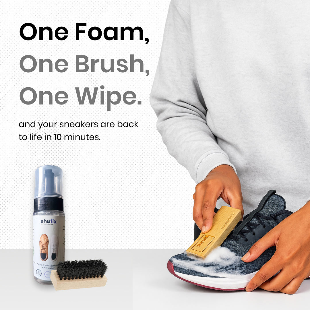 ShuFix Complete Shoe Cleaning Kit – Foam + Brush + Towel