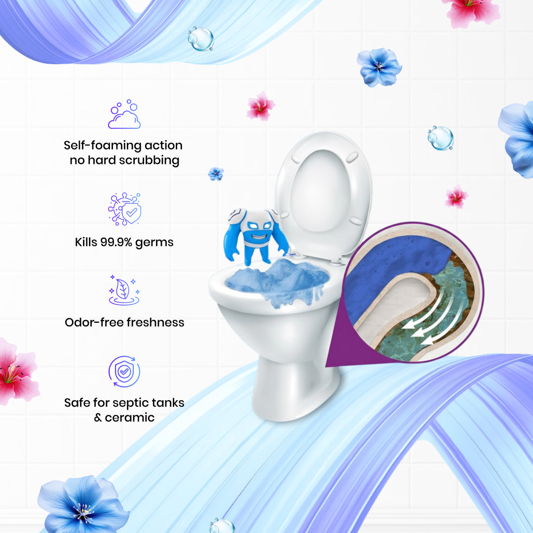 Toilet Foam Cleaner – Combo Pack (Strawberry + Blueberry)