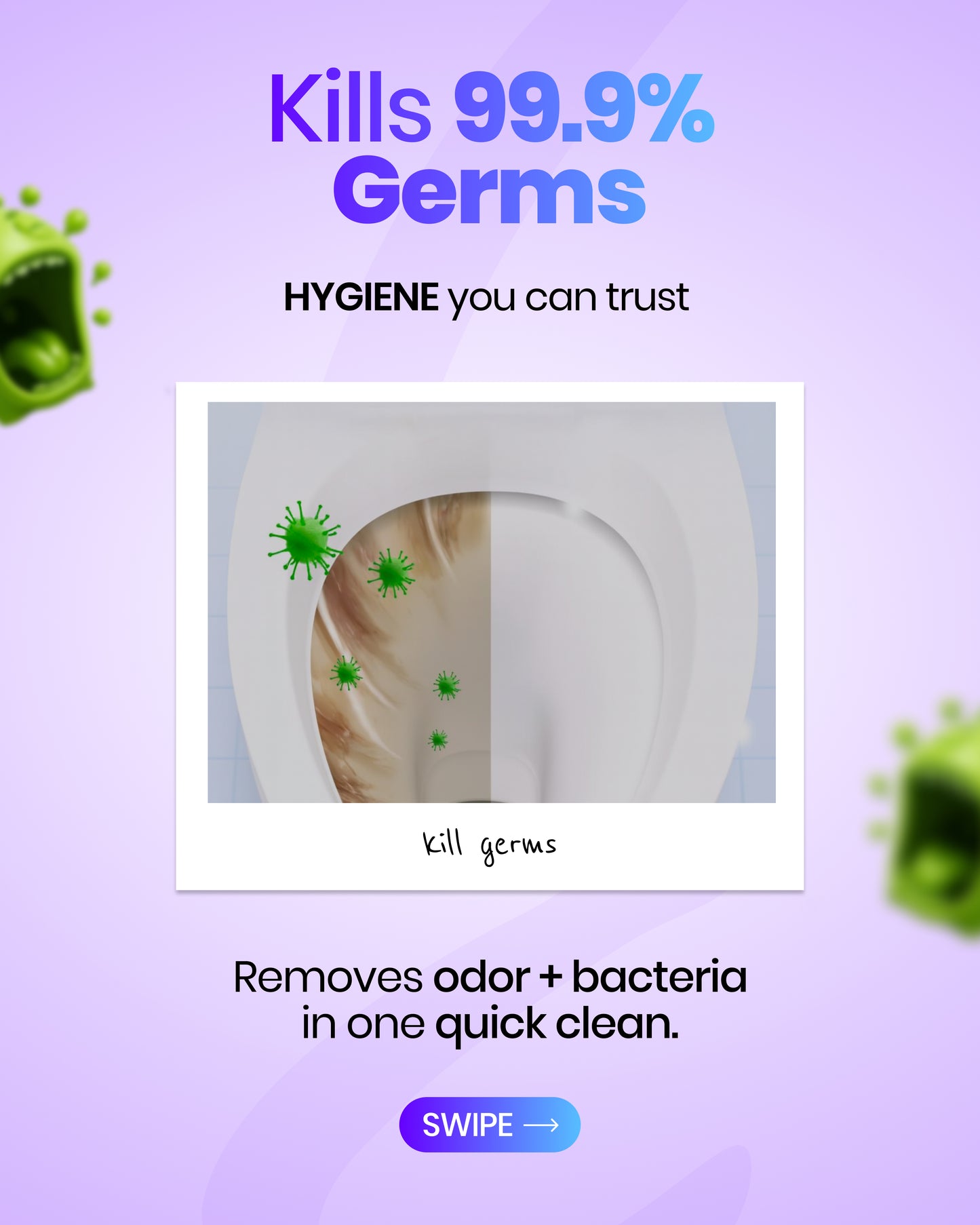 Toilet Foam Cleaner – 5-Minute Self-Foaming Bathroom Cleaner (Strawberry & Blueberry)