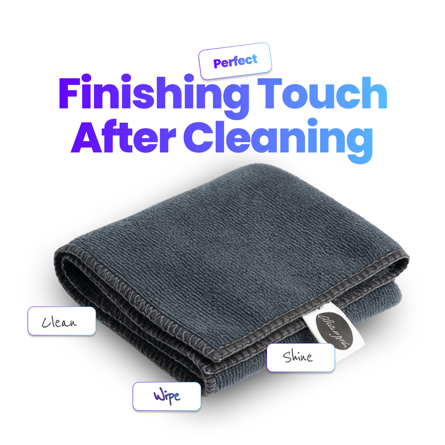 Ultra-soft microfibre towel designed to wipe foam and restore shine.