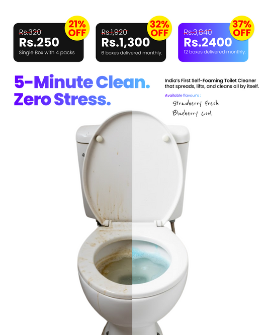 Toilet Foam Cleaner – 5-Minute Self-Foaming Bathroom Cleaner (Strawberry & Blueberry)